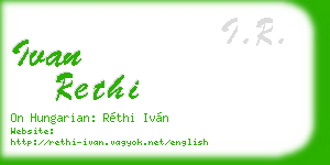 ivan rethi business card